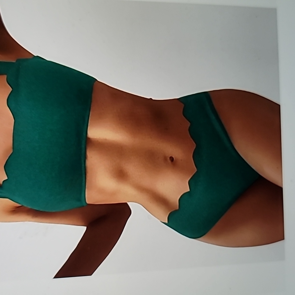 Nwt scallop edge bikini tie back adjustable size 8 - Picture 10 of 13